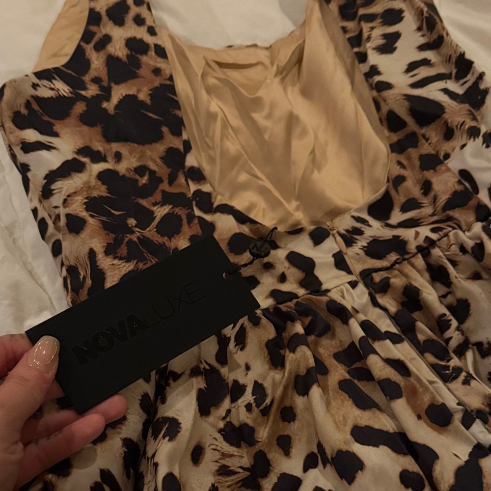 Leopard Print Ruffle Dress - Picture 4 of 4